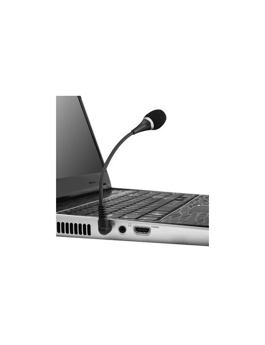 POWERTECH εύκαμπτο μικρόφωνο CAB-J042, 3.5mm, μαύρο