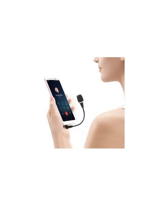 POWERTECH εύκαμπτο μικρόφωνο CAB-J042, 3.5mm, μαύρο