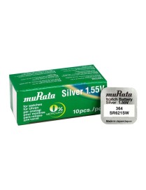 MURATA μπαταρία Silver Oxide για ρολόγια SR621SW, 1.55V, No 364, 10τμχ