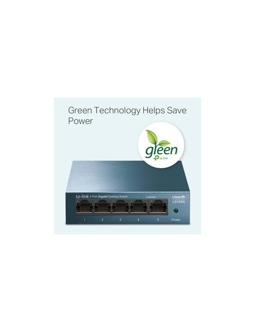TP-LINK Desktop Switch LS105G, 5-port 10/100/1000Mbps, Ver. 1.0