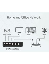 TP-LINK Desktop Switch LS105G, 5-port 10/100/1000Mbps, Ver. 1.0