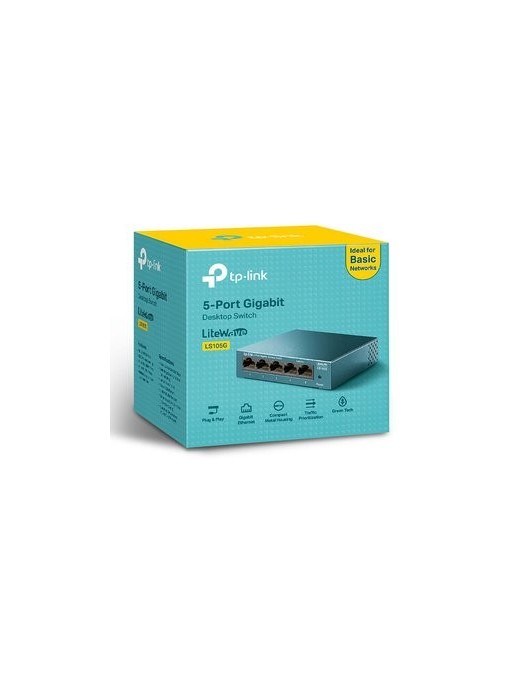 TP-LINK Desktop Switch LS105G, 5-port 10/100/1000Mbps, Ver. 1.0