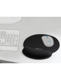 DELOCK Mousepad 12559 με στήριγμα καρπού, 252 x 227mm, μαύρο