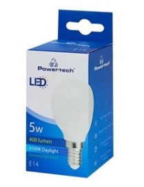 POWERTECH LED Λάμπα Mini Globe E14-006 5W, 6500K, E14, Samsung LED, IC