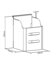 BRATECK μολυβοθήκη SW03-9 για χρήση με το πάνελ SW series, 68x70x100mm