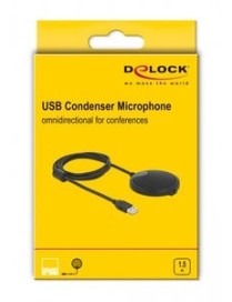 DELOCK μικρόφωνο 20672, πυκνωτικό, omnidirectional, με mute, USB