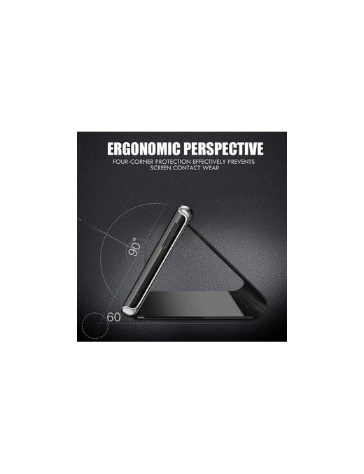 POWERTECH θήκη Clear view MOB-1517, Huawei Y6p, μαύρη