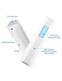 Mini αποστειρωτής υπεριώδους ακτινοβολίας UVC UVS-WH, φορητός, λευκός