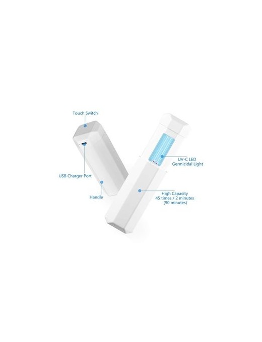 Mini αποστειρωτής υπεριώδους ακτινοβολίας UVC UVS-WH, φορητός, λευκός