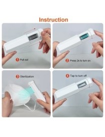 Mini αποστειρωτής υπεριώδους ακτινοβολίας UVC UVS-WH, φορητός, λευκός