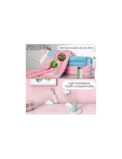 Mini αποστειρωτής υπεριώδους ακτινοβολίας UVC UVS-PK, φορητός, ροζ
