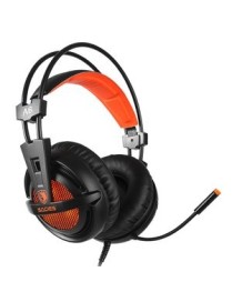 SADES Gaming Headset A6, multiplatform, USB, LED, μαύρα