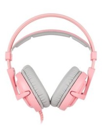 SADES Gaming Headset A6, multiplatform, USB, LED, ροζ