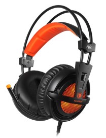 SADES Gaming Headset A6, multiplatform, USB, LED, μαύρα