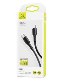 USAMS καλώδιο USB Type-C U43, 5A 100W, PD, 1.2m, μαύρο