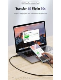 USAMS καλώδιο USB Type-C U43, 5A 100W, PD, 1.2m, μαύρο