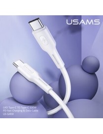 USAMS καλώδιο USB Type-C U43, 5A 100W, PD, 1.2m, λευκό