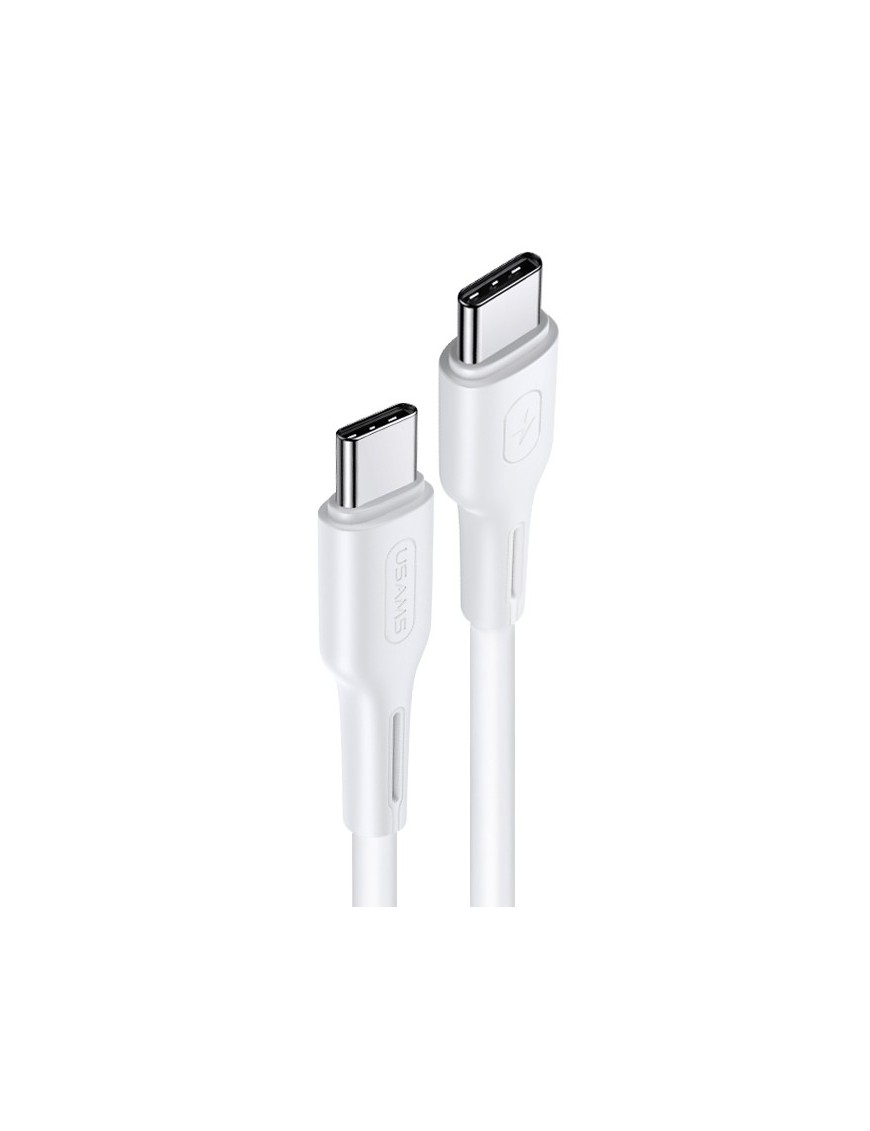 USAMS καλώδιο USB Type-C U43, 5A 100W, PD, 1.2m, λευκό