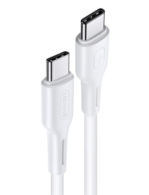 USAMS καλώδιο USB Type-C U43, 5A 100W, PD, 1.2m, λευκό