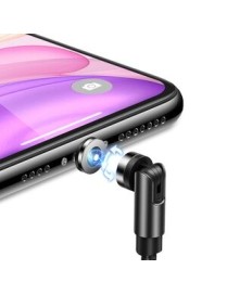 USAMS Καλώδιο USB σε lightning U59, μαγνητικό, περιστρεφόμενο, 1m, μαύρο