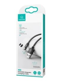 USAMS Καλώδιο USB σε lightning U59, μαγνητικό, περιστρεφόμενο, 1m, μαύρο