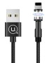 USAMS Καλώδιο USB σε lightning U59, μαγνητικό, περιστρεφόμενο, 1m, μαύρο