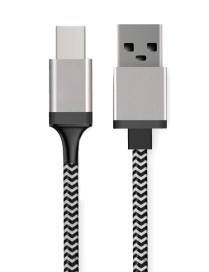 POWERTECH καλώδιο USB σε USB Type-C CAB-U130, 8mm tip, 1.5m, μαύρο-γκρι