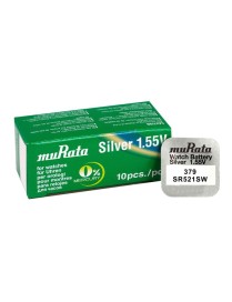 MURATA μπαταρία Silver Oxide για ρολόγια SR521SW, 1.55V, No379, 10τμχ