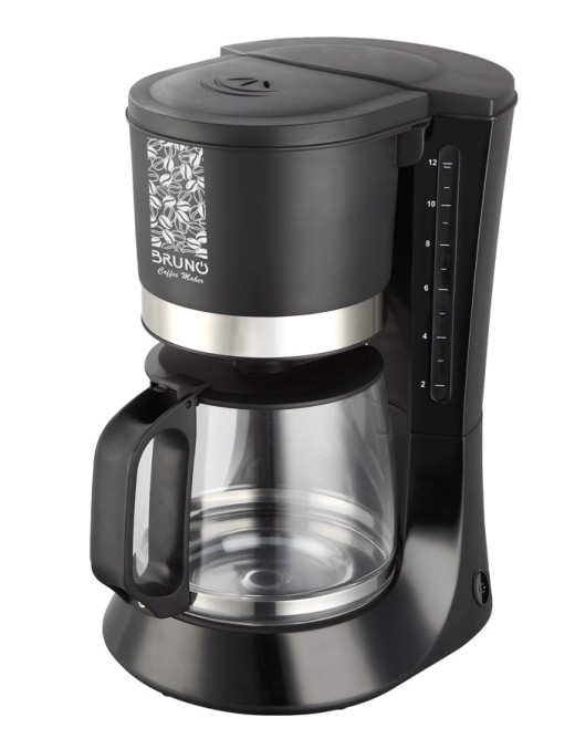 BRUNO καφετιέρα φίλτρου BRN-0086, 680W, έως 12 φλυτζάνια, 1.2L, μαύρη
