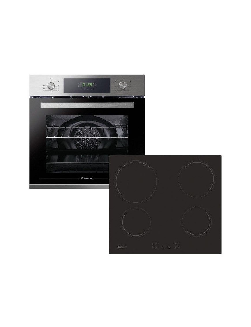 CANDY FCT615XL Φούρνος Εντοιχιζόμενος+Κεραμική Εστία CH64CCB/4U+