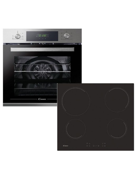 CANDY FCT615XL Φούρνος Εντοιχιζόμενος+Κεραμική Εστία CH64CCB/4U+