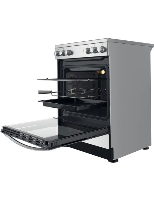 Indesit IS67V5KCX/E Κουζίνα 69lt με Κεραμικές Εστίες Π60εκ. Inox