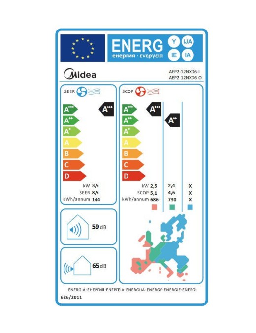 MIDEA AEP2-12NXD6 All Easy Pro Inverter Κλιματιστικό