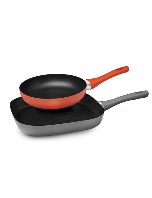 IZZY Grilletto 22 CM + 28 CM Set Τηγάνι-Γκριλιέρα