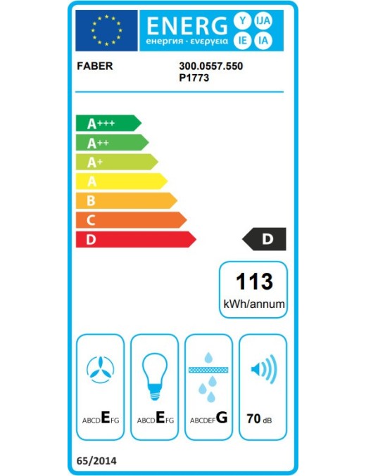 Faber 2740 A75 Ελεύθερος Απορροφητήρας 75cm Λευκός