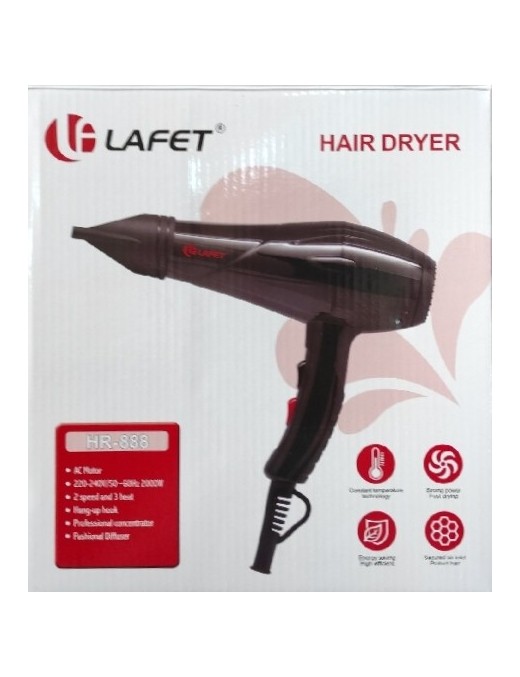Lafet HR-888 Πιστολάκι Μαλλιών 2000W