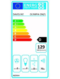Davoline Olympia 270 Lux 2M/1 Ελεύθερος Απορροφητήρας 70cm Λευκός