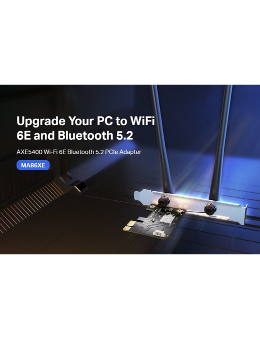MERCUSYS κάρτα δικτύου MA86XE, AXE5400, Wi-Fi 6E, Bluetooth, PCIe, V.1.0