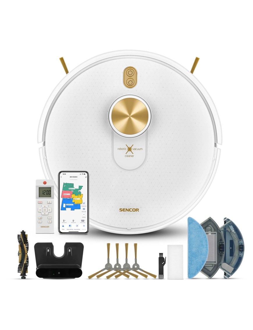 Sencor SRV 9150WH Ρομποτική Σκούπα με Wifi , Λέιζερ Lidac & Φως Απολύμανσης UVC|Euronics Βαβίζος Ηλεκτρικά - Ανταλλακτικά