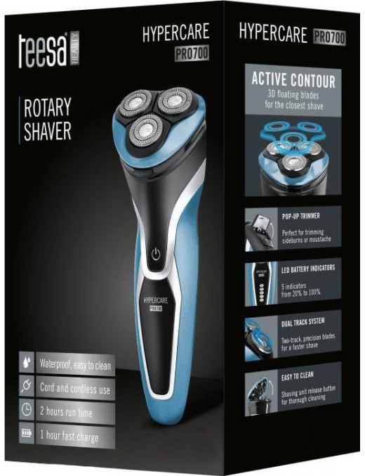 Teesa Hypercare PRO700 TSA0515 Ξυριστική Μηχανή Προσώπου Επαναφορτιζόμενη