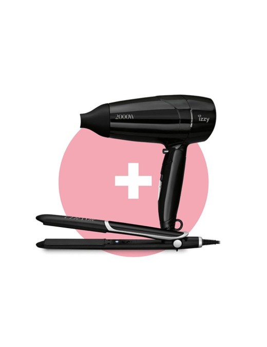 IZZY IZ-7202 Σεσουάρ + Ισιωτικό Μαλλιών Σετ