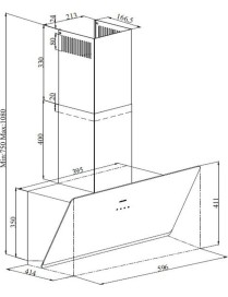 Davoline Shape 60 Απορροφητήρας Καμινάδα 60cm Μαύρος