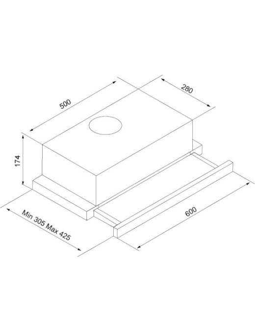 Davoline Delta 060 GR Συρόμενος Απορροφητήρας 60cm
