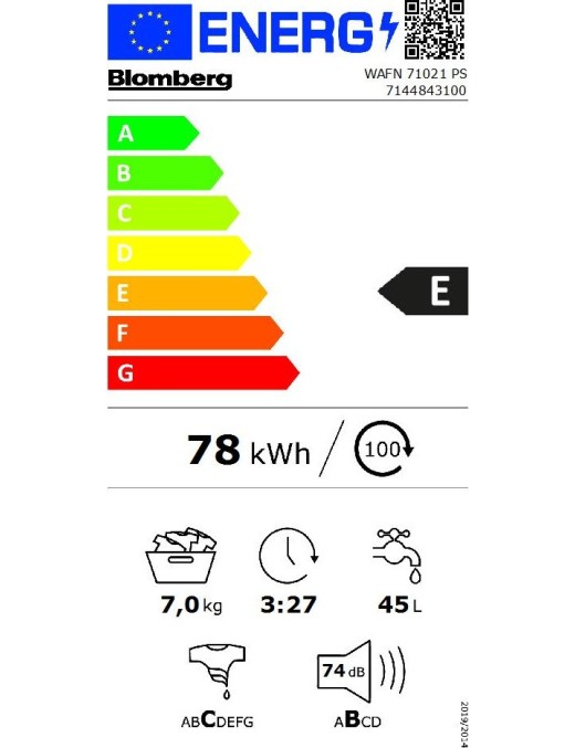 Blomberg WAFN 71021 1000 Στροφές 7kg