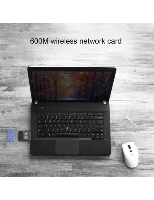 POWERTECH ασύρματος USB αντάπτορας δικτύου PT-1041, 600Mbps, 2.4/5GHz