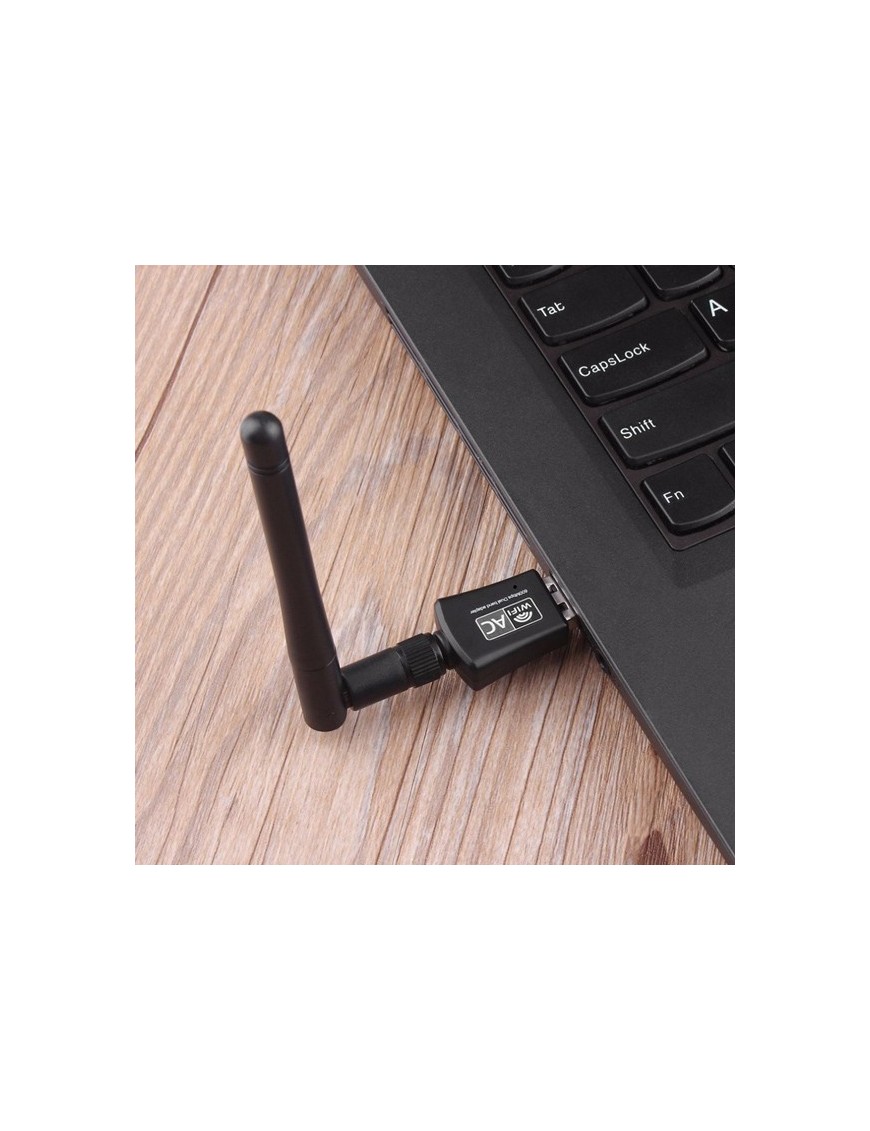 POWERTECH ασύρματος USB αντάπτορας δικτύου PT-1042, 600Mbps, 2.4/5GHz