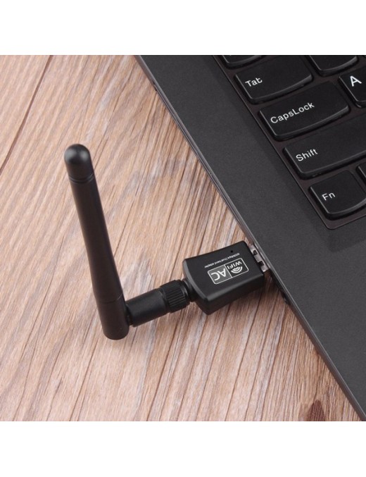 POWERTECH ασύρματος USB αντάπτορας δικτύου PT-1042, 600Mbps, 2.4/5GHz
