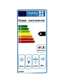 Gruppe Unico Απορροφητήρας Καμινάδα 90cm Μαύρος