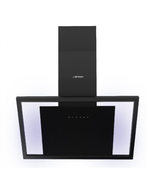 Gruppe Unico Απορροφητήρας Καμινάδα 90cm Μαύρος