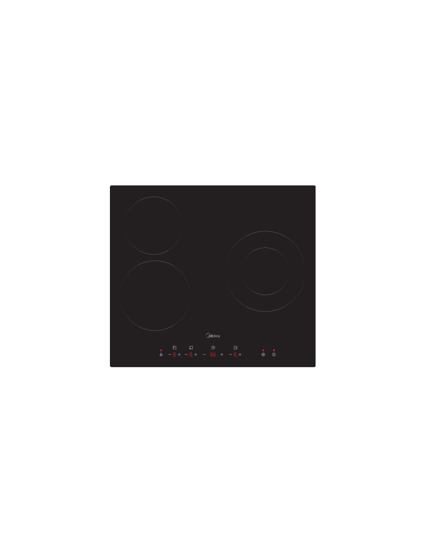 Midea MCH520T157K0 Εντοιχιζόμενη Αυτόνομη Εστία